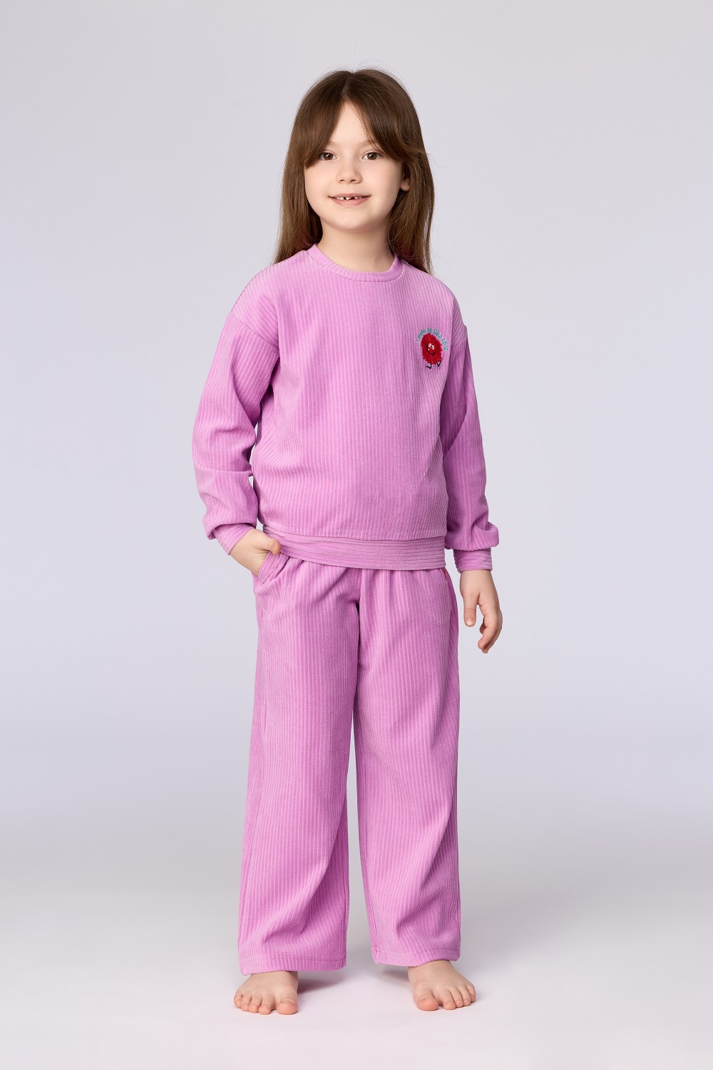 Roze pyjama van velours