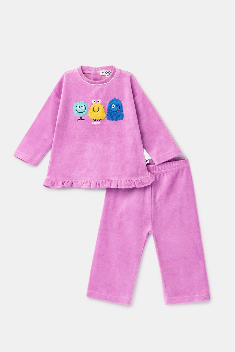 Roze pyjama van velours