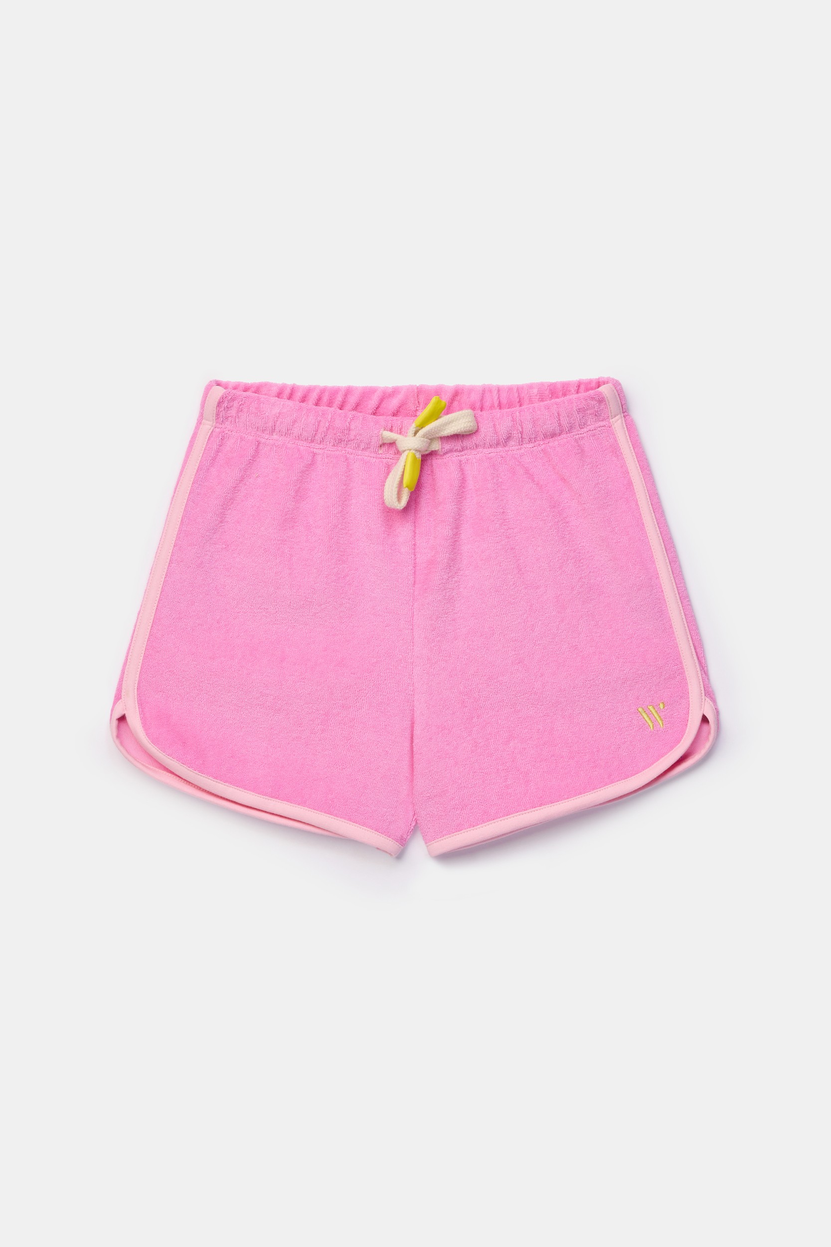 Roze short van badstof
