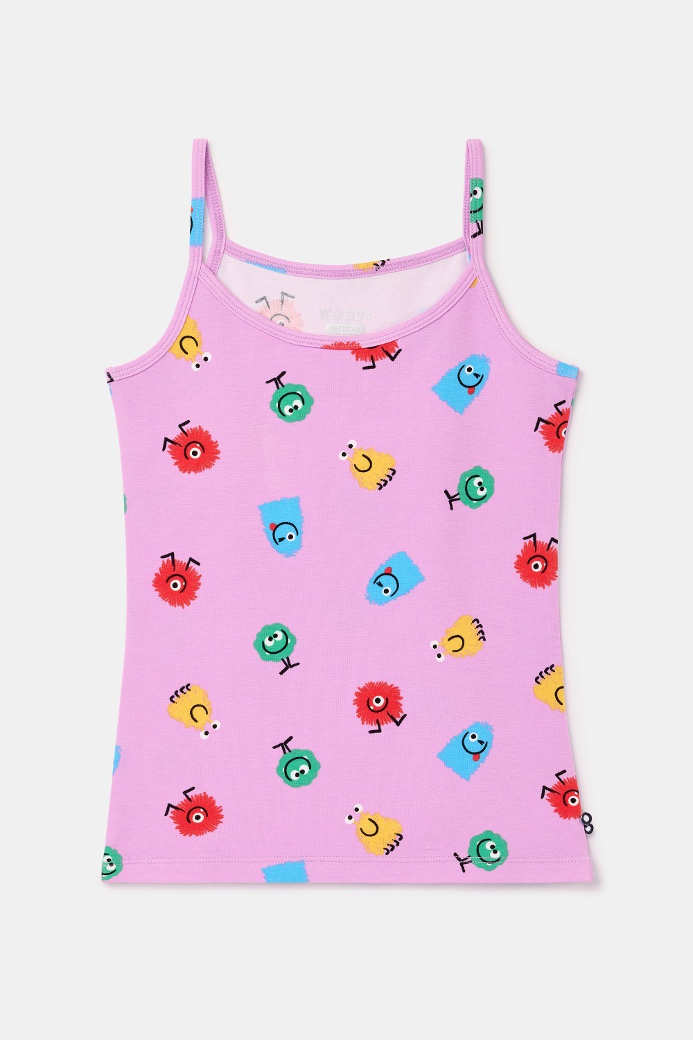 Roze singlet van rekbaar katoen