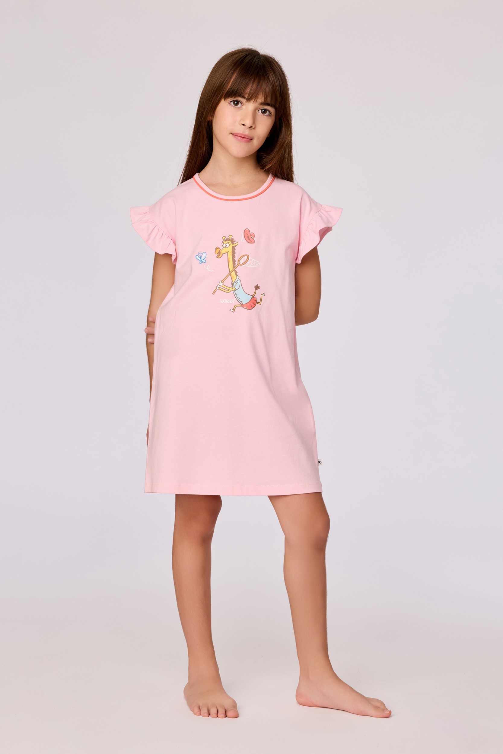 Roze slaapkleed van soepel katoen