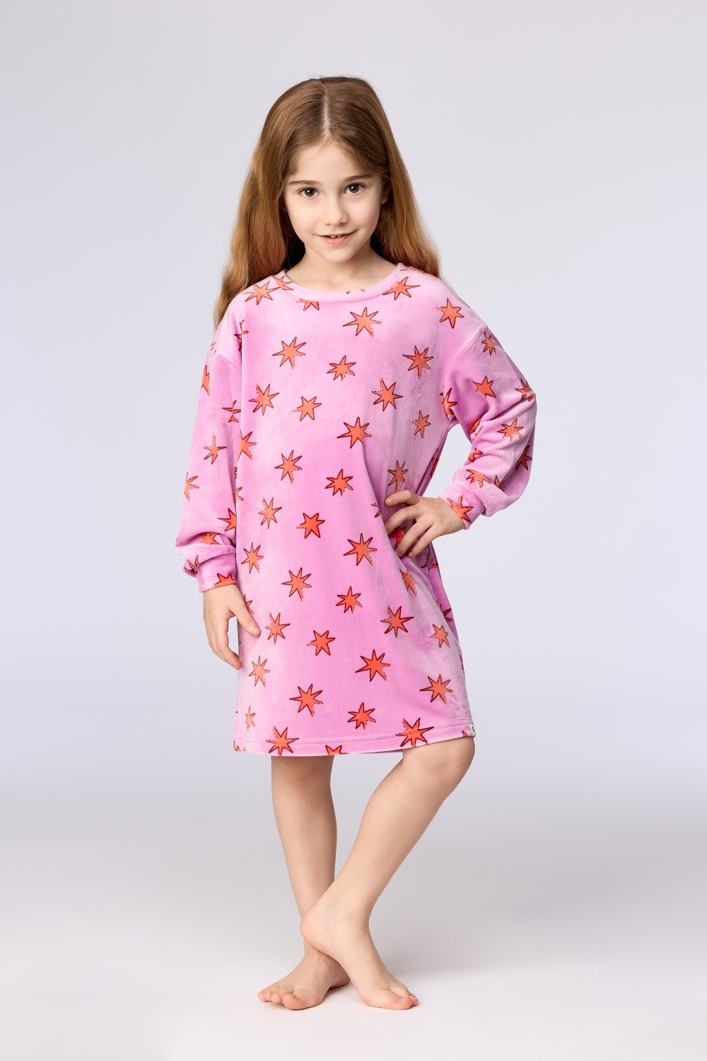 Roze slaapkleedje van velours